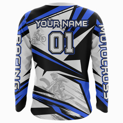 Blue Dirt Bike Racing Jersey Upf30+ Motocross Shirt Men Kid Women Off-Road Jersey XM279