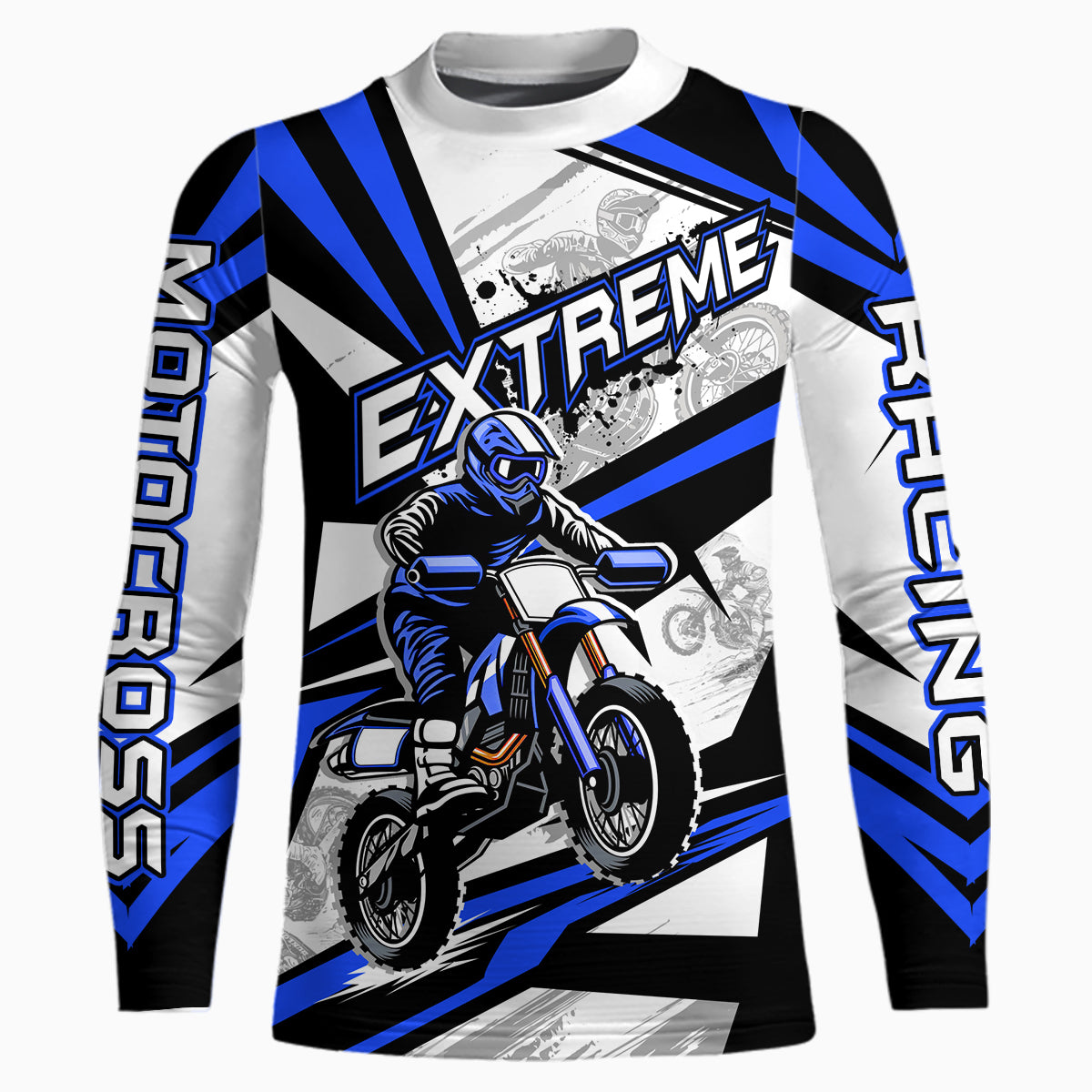Blue Dirt Bike Racing Jersey Upf30+ Motocross Shirt Men Kid Women Off-Road Jersey XM279