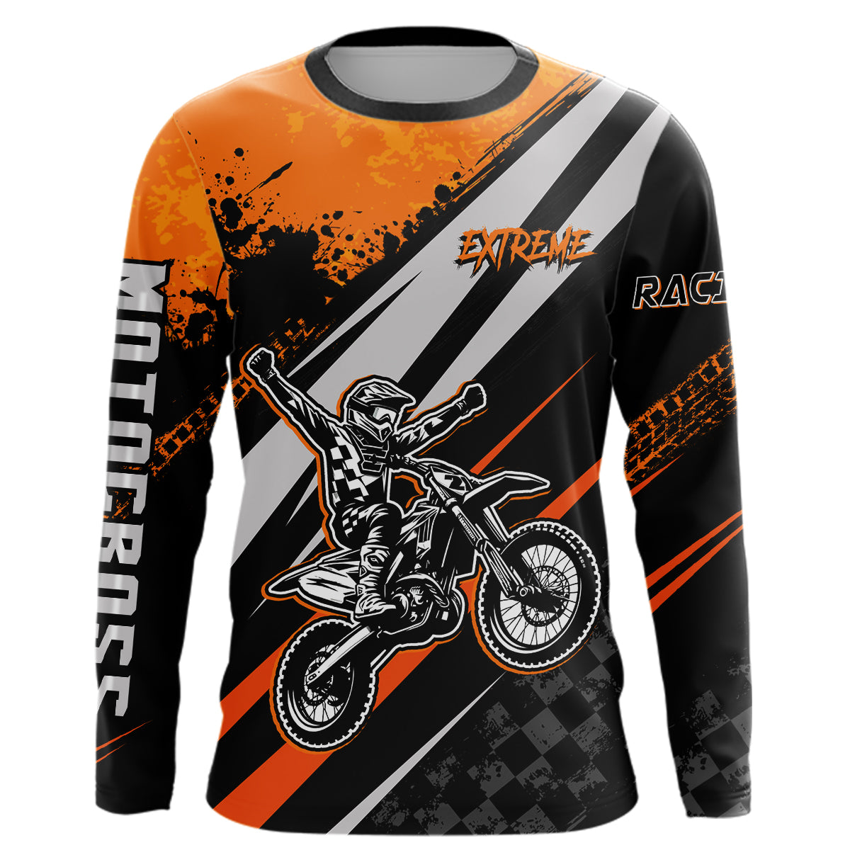 Dirt Bike MX Racing Jersey Orange Upf30+ Motocross Shirt Women Kid Off-Road Shirt XM280