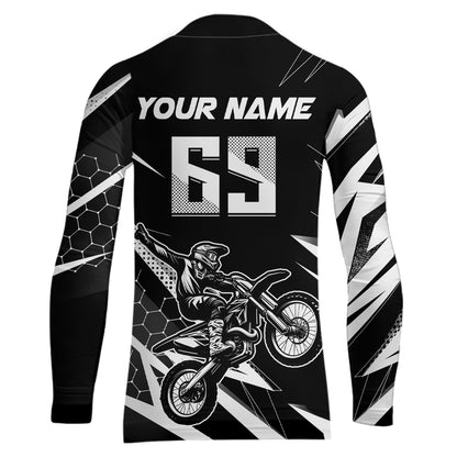 Motocross Jersey Kid Men Women Upf30+ White Racing Dirt Bike Shirt Off-Road Motorcycle XM286