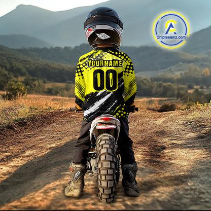 Yellow ATV Racing Jersey Custom ATV Motocross Shirt Kid Women Men ATV Jersey MX130