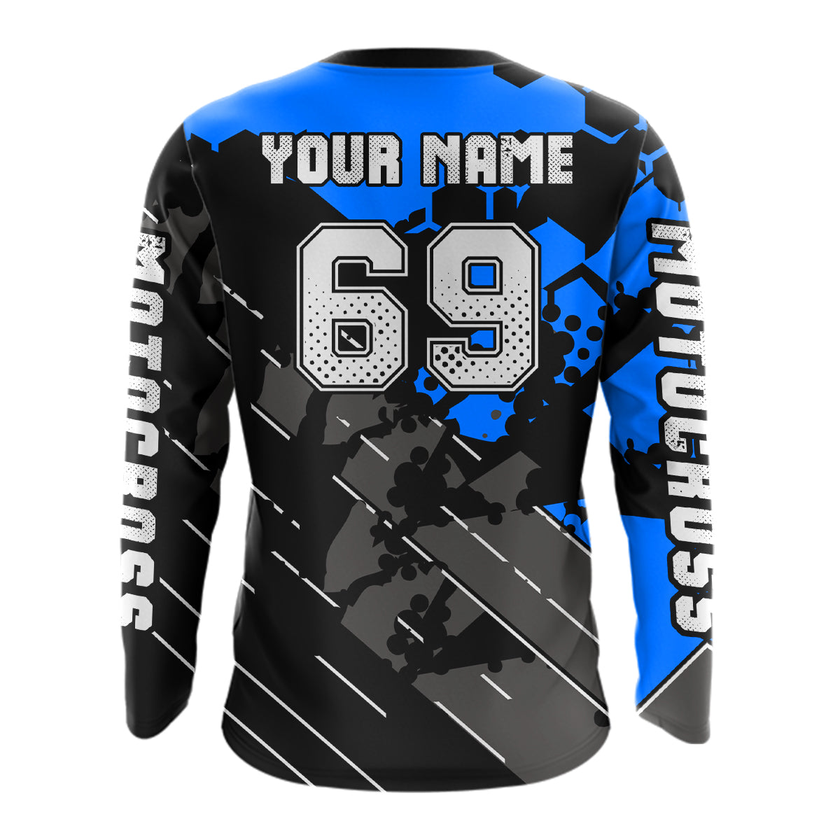 Motocross Racing Jersey Blue Upf30+ Motorcycle Dirt Bike Jersey Off-Road Shirt Men Kid Women XM298
