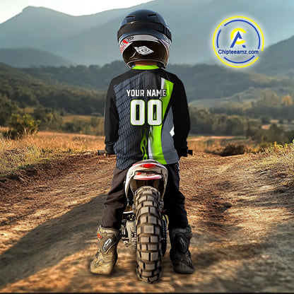 Green Motocross Jersey Custom Dirt Bike Jersey for Men Kid Women Off Road Shirts XM357