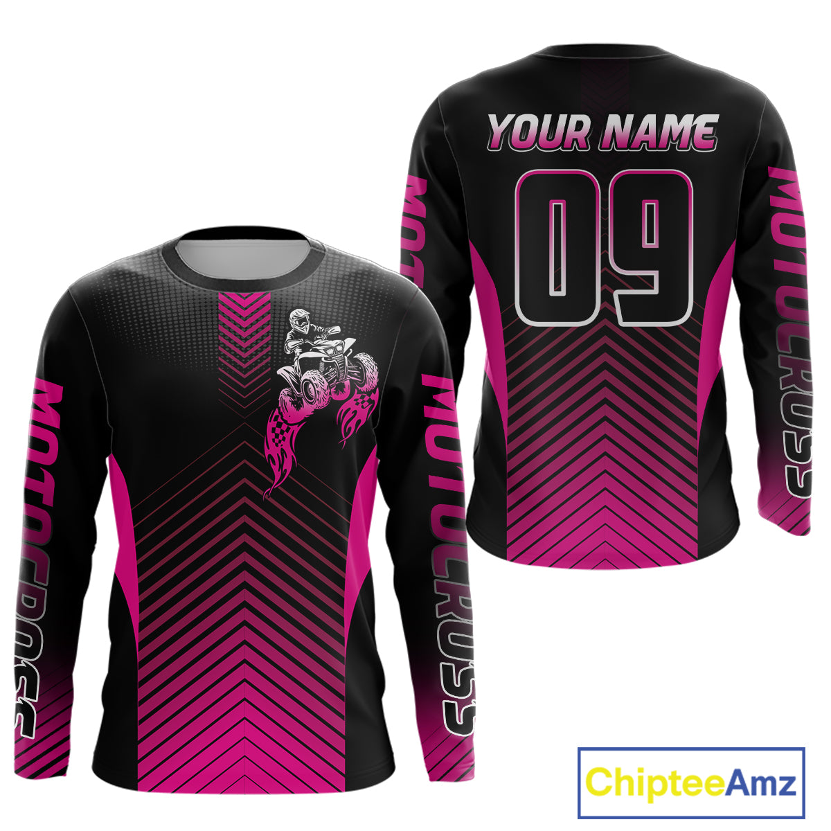 Pink ATV Riding Jersey Custom Quad Bike Jersey for Men Kid Women  ATV Racing Shirt MX105