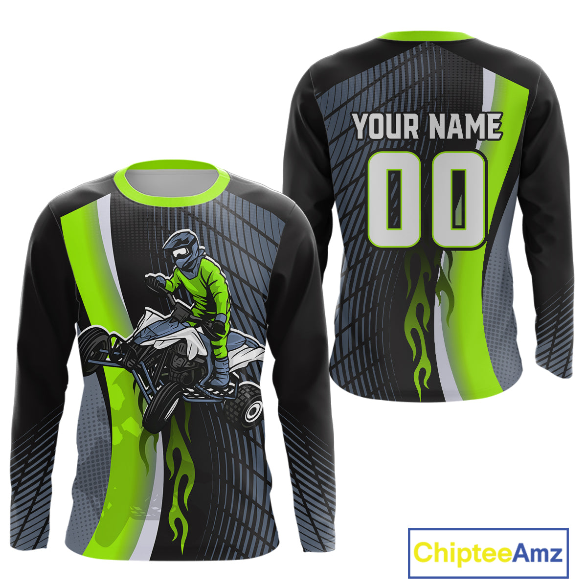 Green ATV Motocross Racing Jersey Custom ATV Shirts Kid Women Men Quad Jersey MX109