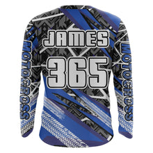 Load image into Gallery viewer, Blue ATV Motocross Racing Jersey Upf30+ ATV Quad Bike Shirt Kid Men ATV Quad Jersey MX28