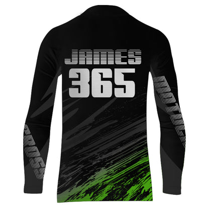 Motocross Racing Jersey Green Black UPF30+ Youth Dirt Bike Shirt Men Kid Off-road Shirt XM181