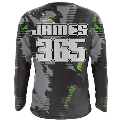 Motocross Racing Jersey Grey Green UPF30+ Dirt Bike Off-Road Shirt Men Kid Motorcycle XM182