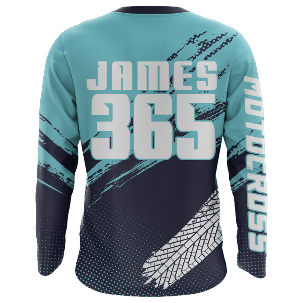 Motocross Racing Jersey Blue Upf30+ Dirt Bike Shirt Men Kid Women Motorcycle Jersey XM252