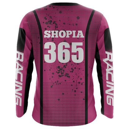 Motocross Racing Jersey Girl Women UPF30+ Pink Off-Road Youth Dirt Bike Riding Shirt XM168