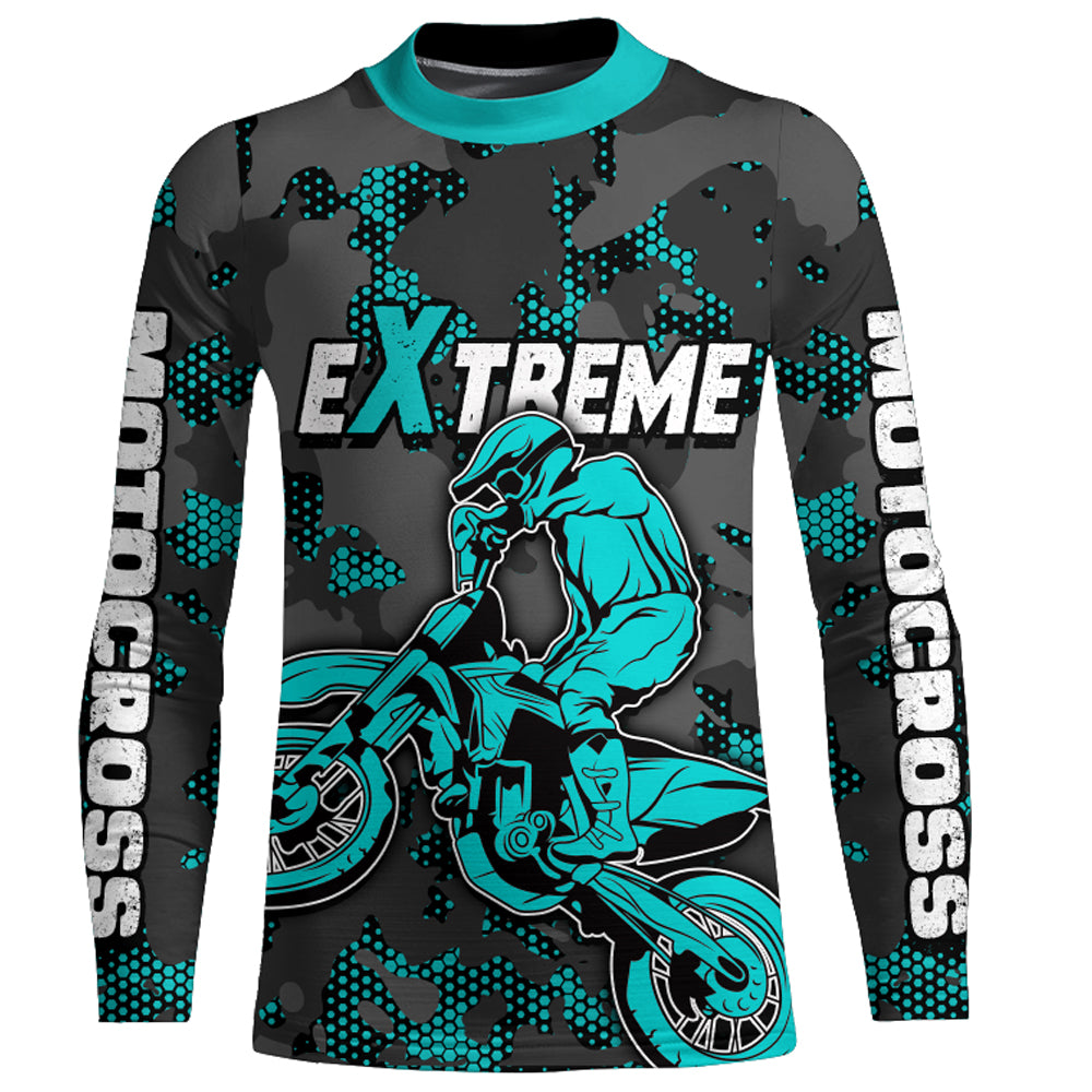 Motocross Jersey UPF30+ Youth Dirt Bike MX Racing Kid Men Women Off-Road Motorcycle Shirt XM112
