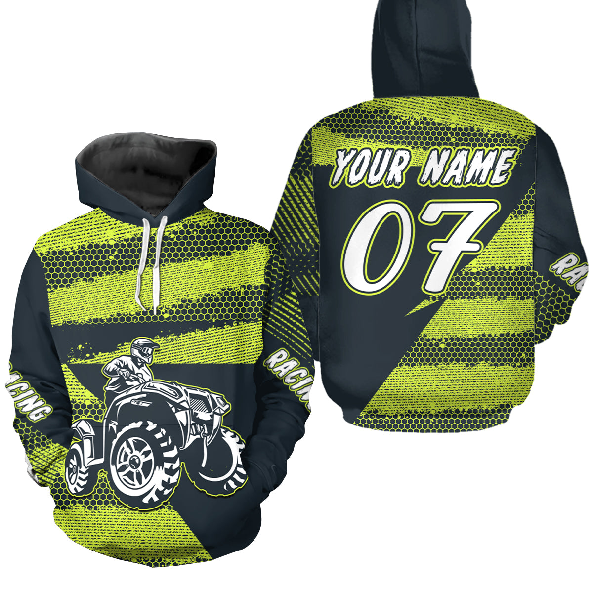 Personalized ATV Motocross Hoodie Adult Men Women Quad Shirt ATV Riding Hoodie MHATV14
