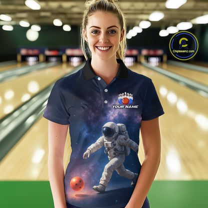 Custom Astronaut Bowling Shirts for Men Women Team Bowling Polo & Quarter Zip Shirts MBL151