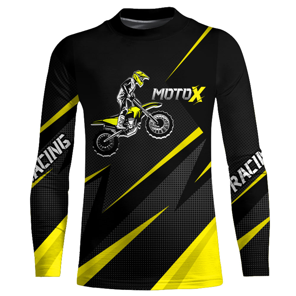 Motocross Racing Jersey Yellow Men Kid Upf30+ Dirt Bike Shirt Off-Road Racing Jersey XM248