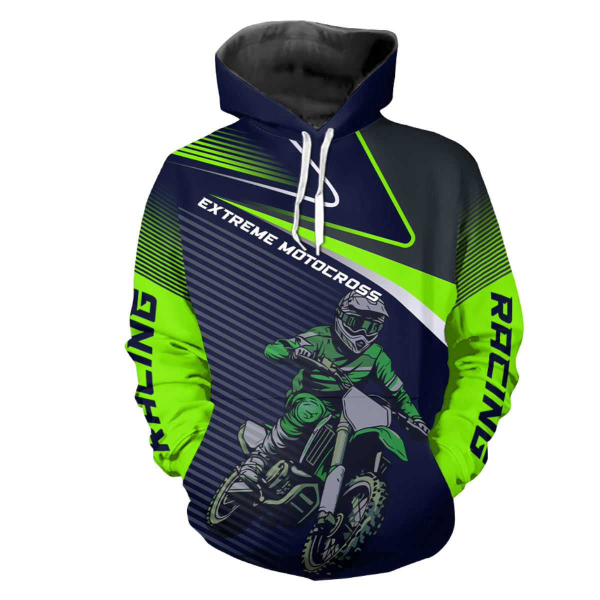 Green Motocross Hoodie Custom for Men Women Dirt Bike Racing Hoodie Riding Shirt MH160