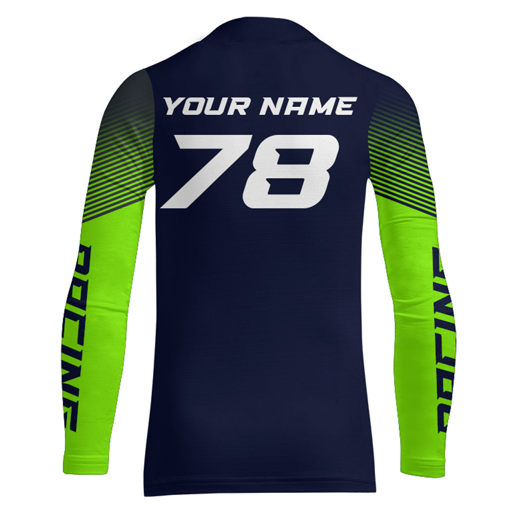 Green Motocross Racing Jersey Youth Men Women Dirt Bike Shirt Upf30+ Extreme Off-Road Racing Shirt XM310