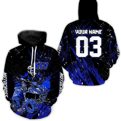 Custom ATV Motocross Hoodie for Men Women Quad Bike Shirt ATV Racing Hoodie MHATV04