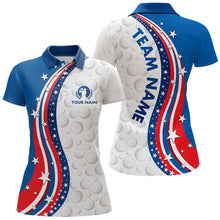 Load image into Gallery viewer, Patriotic American Golf Polo Shirt for Men Women Custom Golf Shirts Blue Golf Apparel MMG27