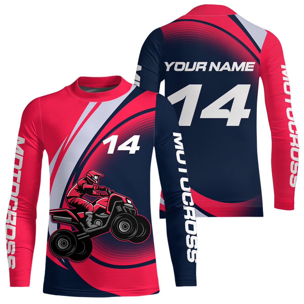 Custom Eagle ATV Riding Jersey Pink and Blue Quad Bike Jersey for Kid Men Women MX103