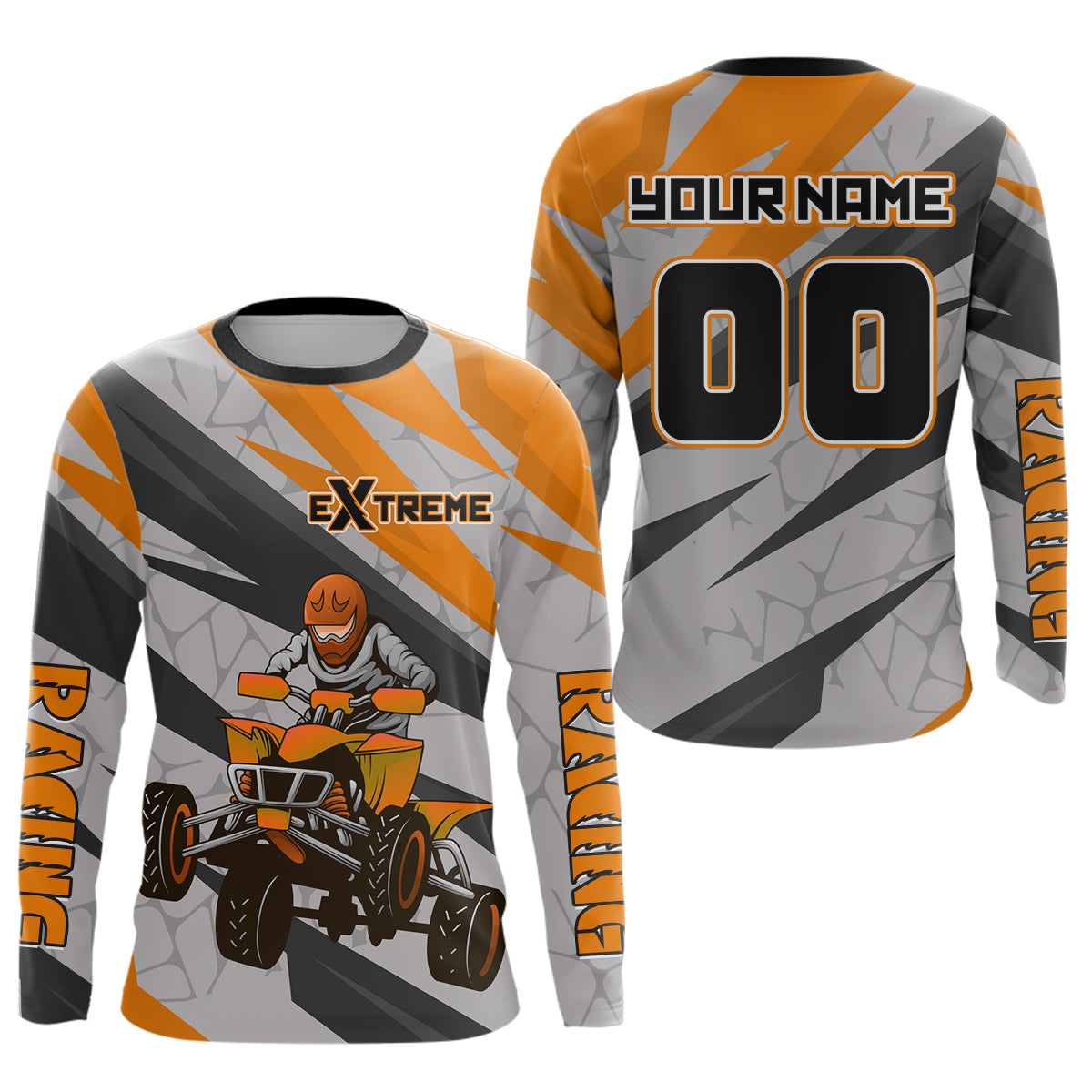 Custom ATV Riding Jersey Orange Quad Jersey Kid Adult ATV Racing Off-Road Shirts MX112