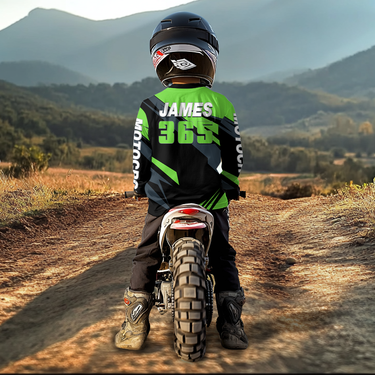 ATV Racing Jersey Green Custom ATV Riding Shirt for Kid Adult Quad Bike ATV Jersey MX116
