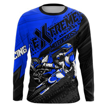 Load image into Gallery viewer, Blue Motocross Racing Jersey Upf30+ Kid Men Women Dirt Bike Shirt Off-road Jersey XM285