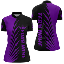 Load image into Gallery viewer, Custom Purple Bowling Shirts for Men Women Team Bowling Polo &amp; 1/4 Zip Shirt MBL48