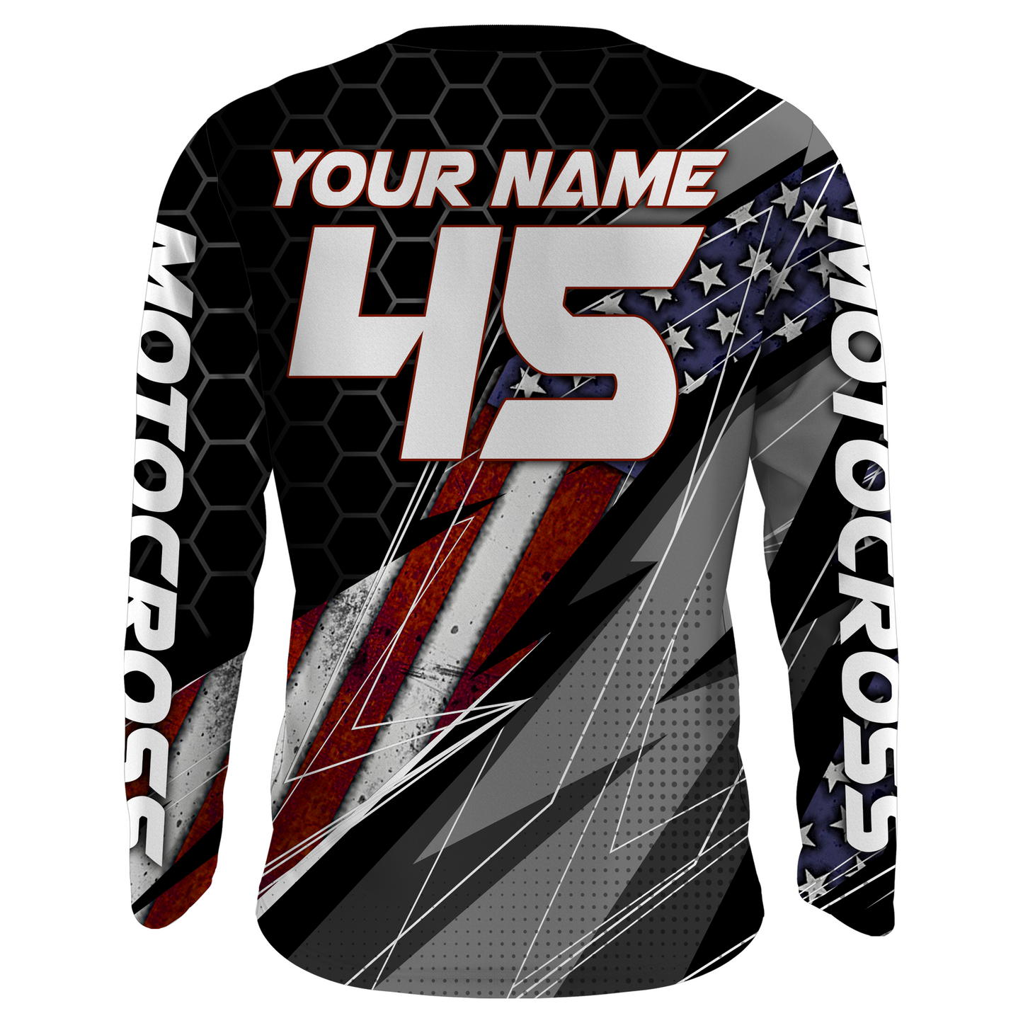 ATV Motocross Jersey UPF30+ ATV Quad Bike Shirt Men Kid American Flag ATV Racing Jersey MX29