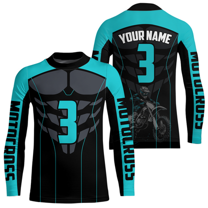 Blue Motocross Jersey Muscle Racing Dirt Bike Jersey Men Kid Women Upf30+ Off Road Jersey XM368