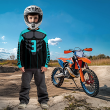 Load image into Gallery viewer, Blue Motocross Jersey Muscle Racing Dirt Bike Jersey Men Kid Women Upf30+ Off Road Jersey XM368