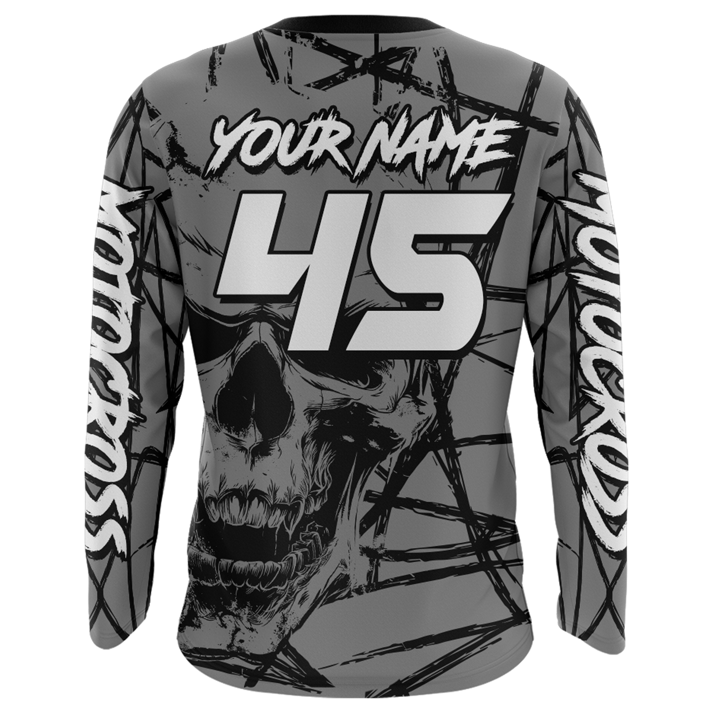 Motocross Racing Jersey Grey Upf30+ Dirt Bike Shirt MX Off-Road Motorcycle Shirt XM291