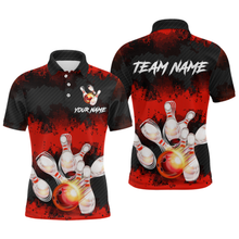 Load image into Gallery viewer, Customize Red Bowling Shirts for Men Women Team Bowling Polo &amp; 1/4 Zip Shirts MBL81