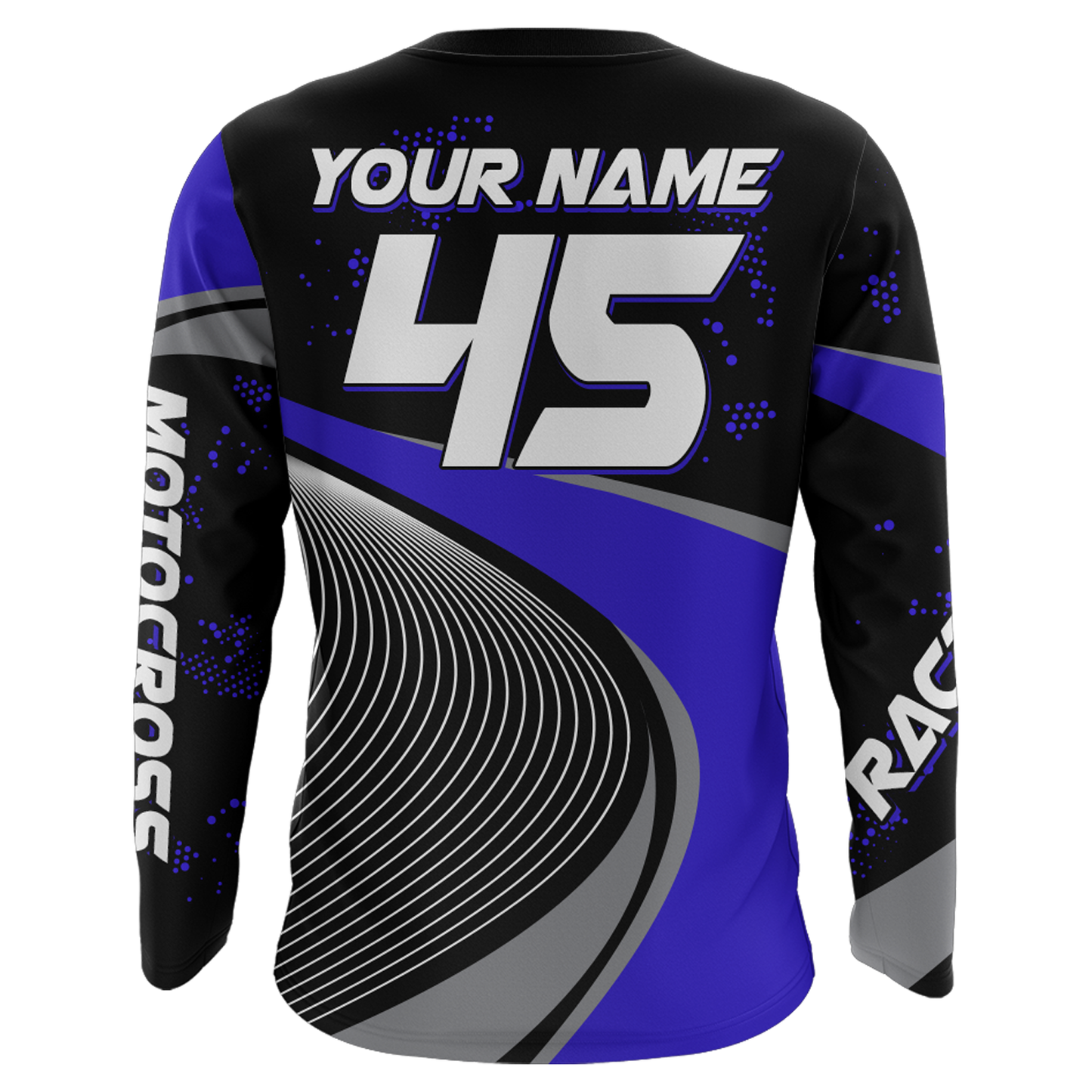 Motocross Racing Jersey Blue Upf30+ Dirt Bike Shirt Off-Road MX Racing Jersey XM296