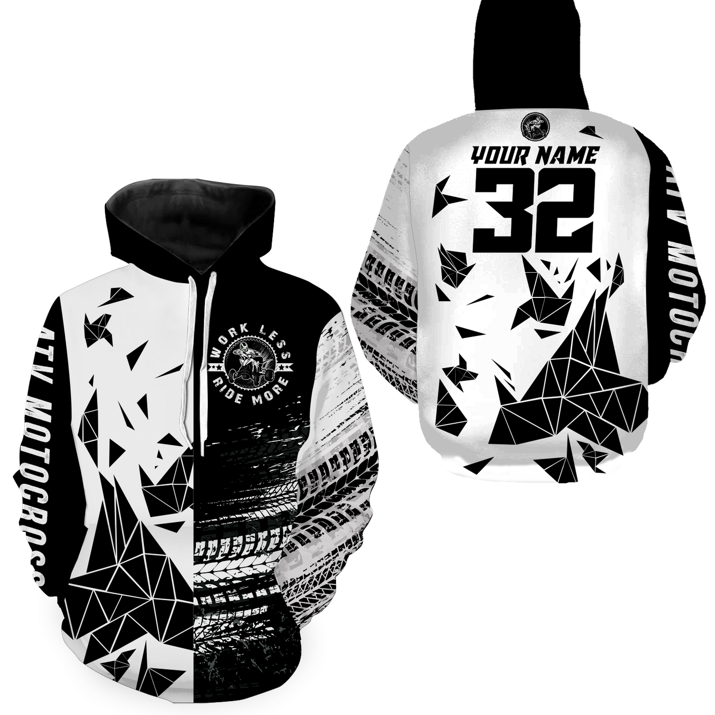 Personalized ATV Motocross Hoodie Quad ATV Racing Hoodie for Adult Men Women MHATV01