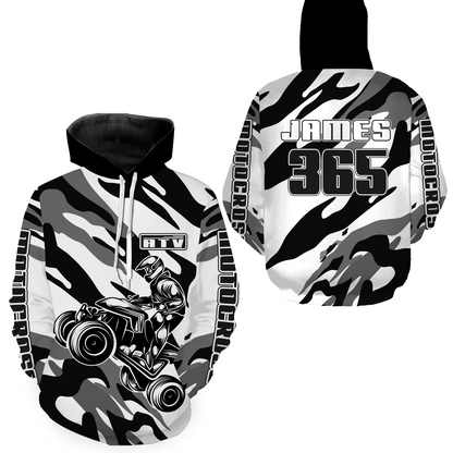 Custom ATV Motocross Hoodie for Men Women Quad Bike Shirt ATV Racing Hoodie MHATV10