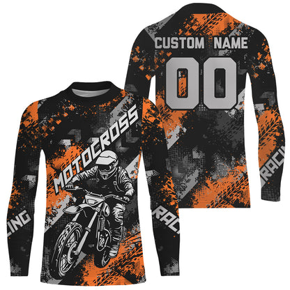 Orange Motocross Racing Jersey Men Kid Women Upf30+ Dirt Bike Shirt MX Off-Road Jersey XM247