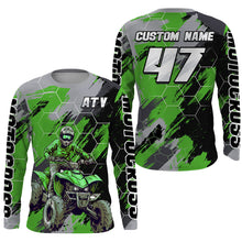 Load image into Gallery viewer, ATV Motocross Racing Jersey Green UPF30+ ATV Quad Bike Jersey Youth Men Women Kid MX43