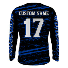 Load image into Gallery viewer, Motocross Racing Jersey Blue Upf30+ Dirt Bike Off-road MX Shirt Men Kid Women XM186