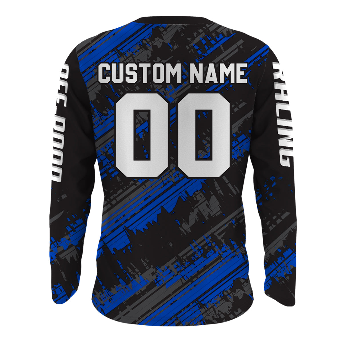 Kid Men Motocross Jersey Personalized Upf30+ Blue Dirt Bike Shirt MX Racing Jersey XM231