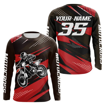 Red Motocross Racing Jersey Men Women Kid Upf30+ Dirt Bike Shirt Youth Racing Jersey DNT84