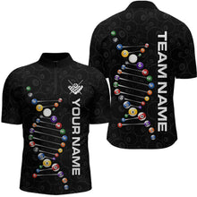 Load image into Gallery viewer, Personalized Billiard Jersey DNA 8 Ball Pool Men Billiard Shirt for Men Team Polo &amp; 1/4 Zip NNT35