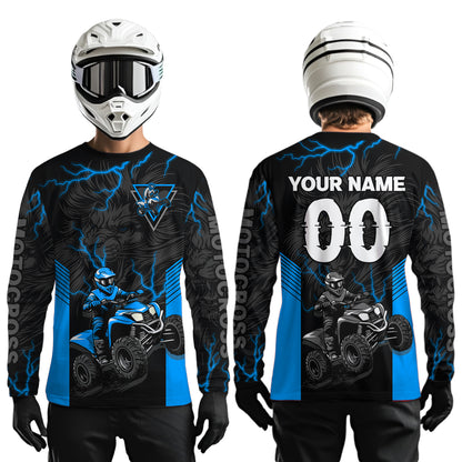 Custom Blue Lion ATV Motocross Jersey Racing Shirts Off-Road Jersey Kid Men Women UPF30+ DNT24