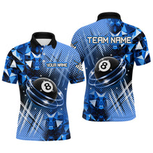 Load image into Gallery viewer, Blue Billiard Shirt 8 Ball Billiard Jersey for Men Billiard Gifts for Men Polo &amp; 1/4 Zip NNT25