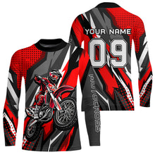Load image into Gallery viewer, Custom Red Motocross Racing Jersey Men Women Kid Upf30+ Dirt Bike Shirt Racing Jersey DNT83
