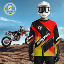 Load image into Gallery viewer, Red Motocross Shirts UPF30+Custom Dirt Bike Jersey Off-Road Shirt Kid Men Women DNT57