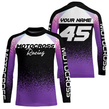 Load image into Gallery viewer, Custom Purple Motocross Shirts Kid Adult Motocross MX Off-Road Motocycle Shirt UPF30+ DNT63