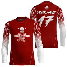 Load image into Gallery viewer, Custom Red Skull Motocross Shirts for Kid Adults Youth Motocross Jersey UPF30+Dirt Bike DNT70
