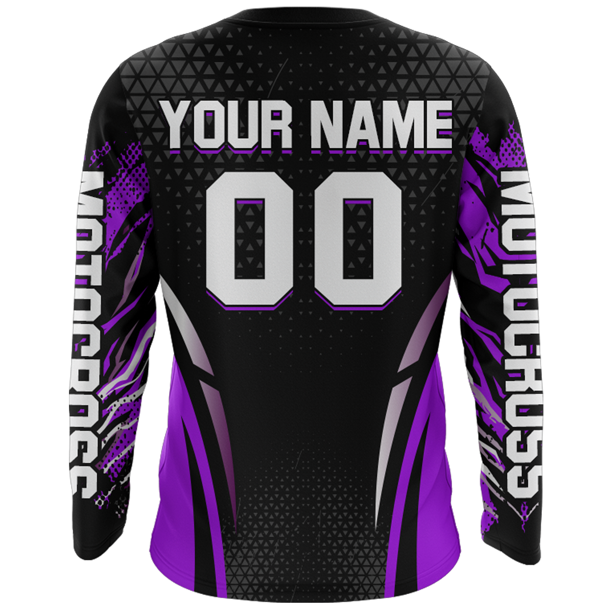 Custom Purple Racing Jersey UPF30+ Youth MX Racing Dirt Bike Off-Road Shirt Biker Girl Women DNT68
