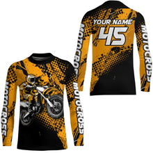Load image into Gallery viewer, Orange Youth Motocross Shirts Custom Racing Dirt Bike Jersey Kid Men Women UPF30+ DNT18