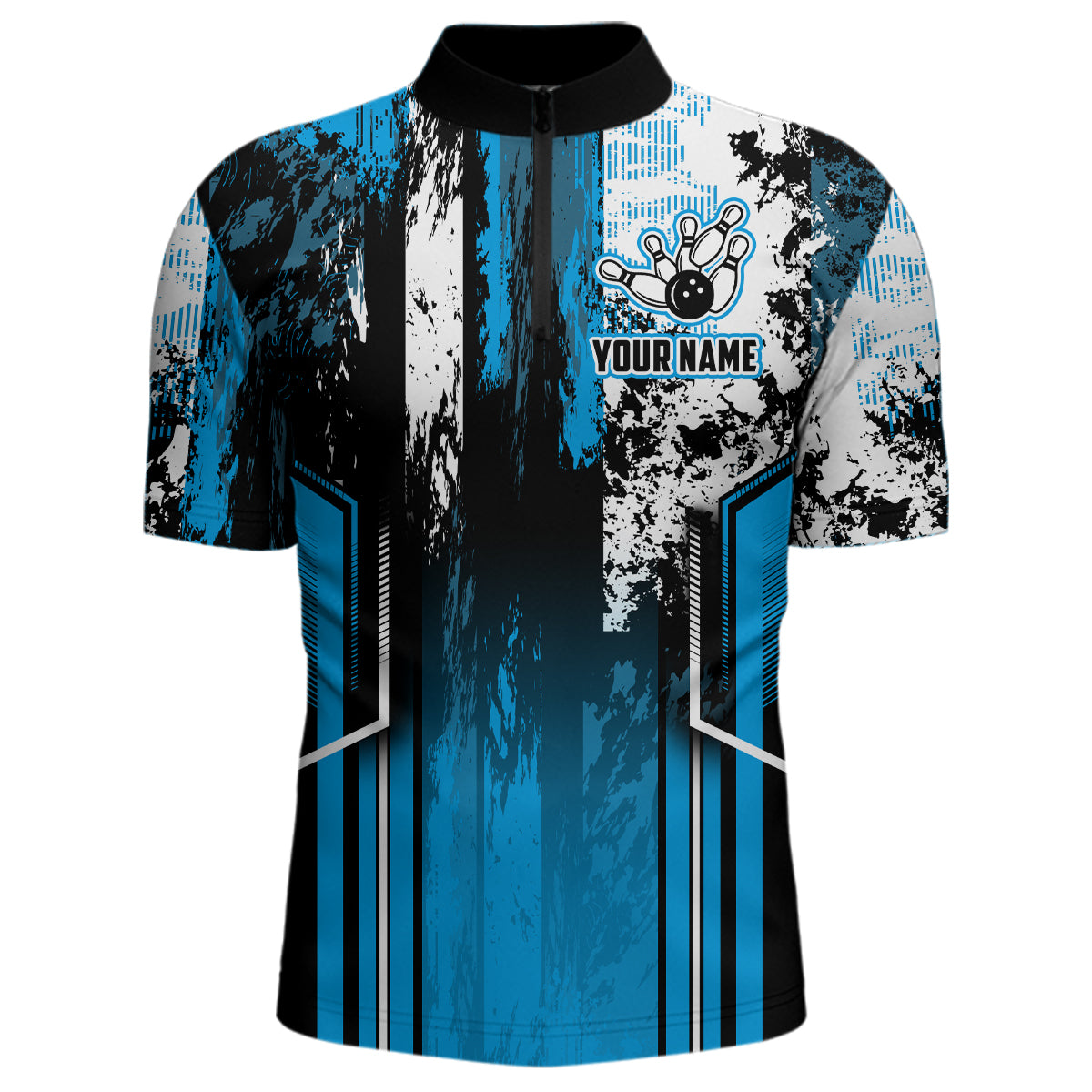 Custom Bowling Jersey For Men Bowling Shirt Team Bowling Quarter-Zip Shirt CP09